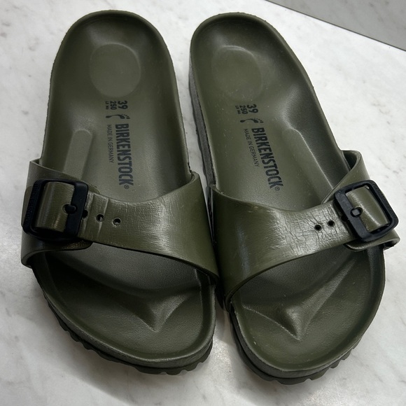 Birkenstock Shoes - Birkenstock Madrid Essentials Dark Green Slide Sandals Women’s Size 8 (39)